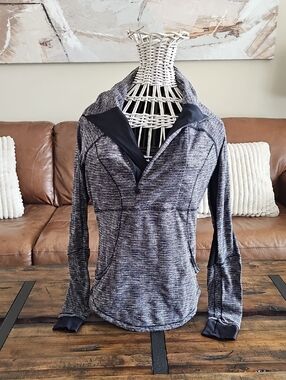 lululemon athletica Black & White Heathered Pullover Hoodie